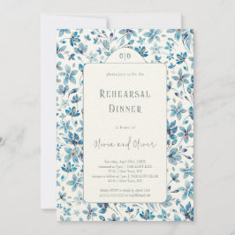 小さな青い花のリハーサルディナー 招待状