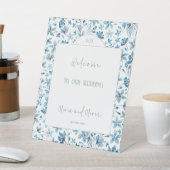 小さな青い花へようこそ 台座サイン (インサイチュ)