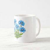 小さな青い花 コーヒーマグカップ (正面右)