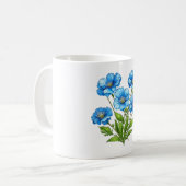 小さな青い花 コーヒーマグカップ (正面左)