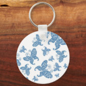 小さな青い蝶 キーホルダー (正面)