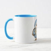 小さな青い鳥のアクセント コーヒーマグ マグカップ (左)