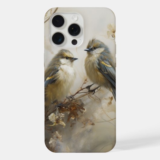 小さな青い鳥のチャット仲間 iPhoneケース (裏面)