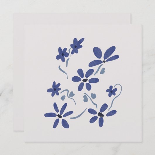 小さな青のロマンチックな花 (正面/裏面)