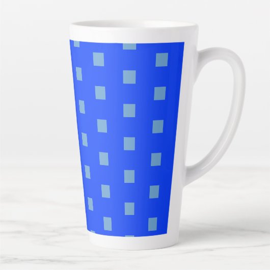 小さな青パターン大きなラテマグ カフェラテマグ (右)