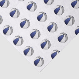 小さな青灰色のバスケットボールのパターン 薄葉紙