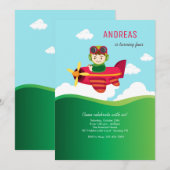 小さな飛行機の招待状 招待状 (正面/裏面)