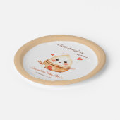 小さな餃子かわいい水の色ベビーシャワー ペーパープレート (アングル)