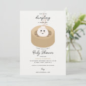 小さな餃子のハート男女兼用ベビーシャワー 招待状 (スタンド正面)