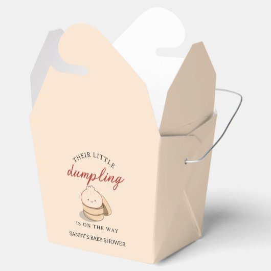 小さな餃子の男女兼用かわいい赤ちゃんシャワー フェイバーボックス (オープン)