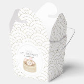 小さな餃子の白い赤ちゃんシャワー フェイバーボックス (オープン)