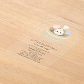 小さな餃子の蒸中国のし器のジェンダーが明らかにする アクリル招待状 (レイダウン)