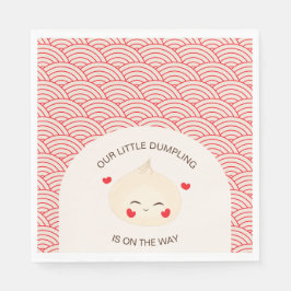 小さな餃子の薄暗い合計ベビーシャワー スタンダードランチョンナプキン