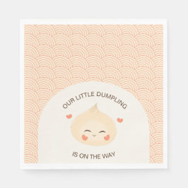 小さな餃子の薄暗い合計ベビーシャワー スタンダードランチョンナプキン