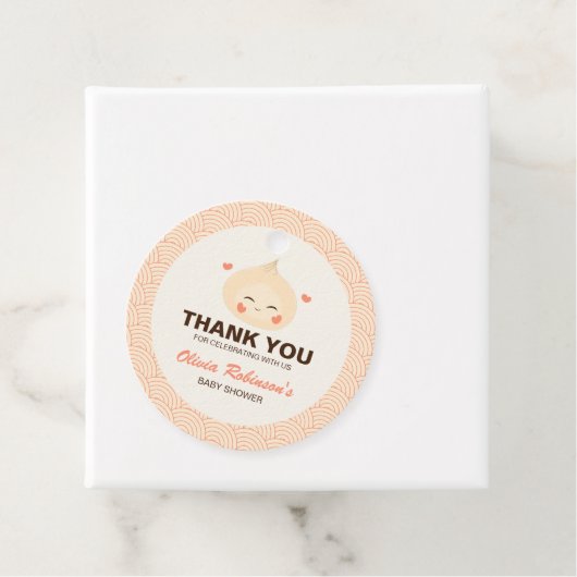 小さな餃子の薄暗い合計ベビーシャワー フェイバータグ (インサイチュ)