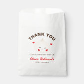 小さな餃子の薄暗い合計ベビーシャワー フェイバーバッグ (正面)