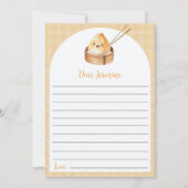 小さな餃子の誕生日ノート時間カプセルカード サンキューカード (正面)