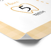 小さな餃子の誕生日パーティマイルストーンサイン ポスター (角)