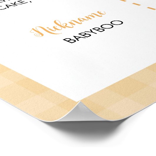 小さな餃子の誕生日パーティマイルストーンサイン ポスター (角)