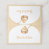 小さな餃子の誕生日パーティー座席表 プレイスカード (外部開封)