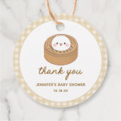 小さな餃子の赤ちゃんシャワーありがとう フェイバータグ (裏面)