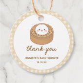 小さな餃子の赤ちゃんシャワーありがとう フェイバータグ (正面)