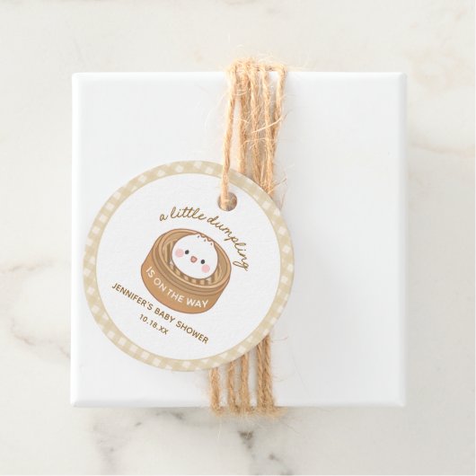 小さな餃子の赤ちゃんシャワーの好意 フェイバータグ (インサイチュ)