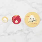 小さな餃子の赤ちゃんシャワーアジアテーブル紙吹雪 コンフェッティ (裏面)