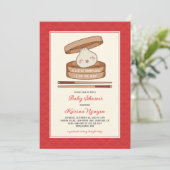 小さな餃子の赤ちゃんシャワー招待状 招待状 (スタンド正面)