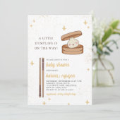 小さな餃子の赤ちゃんシャワー招待状 招待状 (スタンド正面)