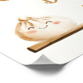 小さな餃子の赤ちゃんシャワー歓迎サイン ポスター (角)