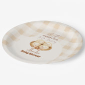 小さな餃子の赤ちゃんシャワー ペーパープレート (アングル)