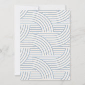 小さな餃子ほこりっぽいブルーバオアジアの赤ちゃんシャワー 招待状 (裏面)