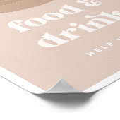 小さな餃子バオ薄暗い合計の食品とドリンクの看板 ポスター (角)