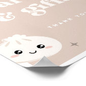 小さな餃子バオ薄暗い合計カード&ギフトサイン ポスター (角)