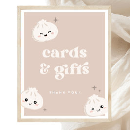 小さな餃子バオ薄暗い合計カード&ギフトサイン ポスター