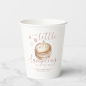 小さな餃子ピンクの水の色ベビーシャワー紙 紙コップ (裏面)