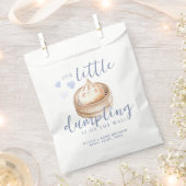 小さな餃子ブルーウォーター色ボーイベビーシャワーFa フェイバーバッグ (クリップ留めされた状態)