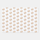 小さな餃子ブルーウォーター色ボーイベビーシャワーWr ラッピングペーパーシート (正面)