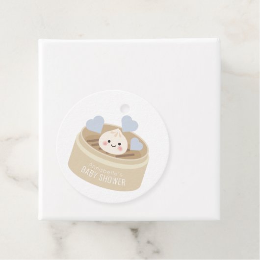 小さな餃子ブルーベビーシャワーありがとう フェイバータグ (インサイチュ)