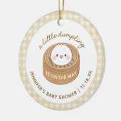 小さな餃子ベイビーシャワーの好意オーナメント セラミックオーナメント (左)