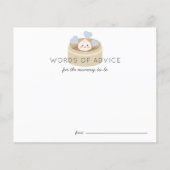 小さな餃子ベビシャワーブルーアドバイスカード (正面)