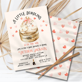 小さな餃子ママと赤ちゃんシャワー 招待状