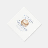 小さな餃子青い水の色ベビーシャワーナプキン スタンダードカクテルナプキン (角)