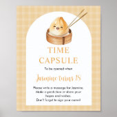 小さな餃子1st誕生日タイムカプセルサイン ポスター (正面)