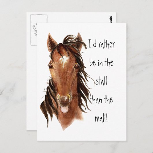 小さな馬のユーモアよりも失速する ポストカード (正面/裏面)