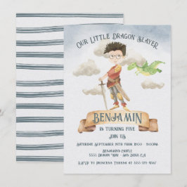 小さな騎士 ドラゴン退治 フェアリーテイル 誕生日招待状 招待状