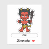 小さな鬼 – 日本の民俗学 シール (シート)