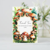 小さな魅惑キノコの赤ちゃんシャワー サンキューカード (スタンド正面)