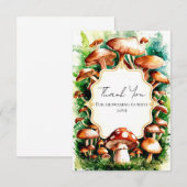 小さな魅惑キノコの赤ちゃんシャワー サンキューカード (正面/裏面)